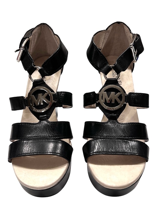 MICHAEL Michael Kors Shoes - Michael Kors Gabby Black Wedge Sandal
